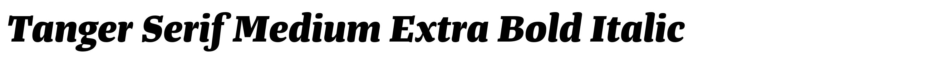 Tanger Serif Medium Extra Bold Italic